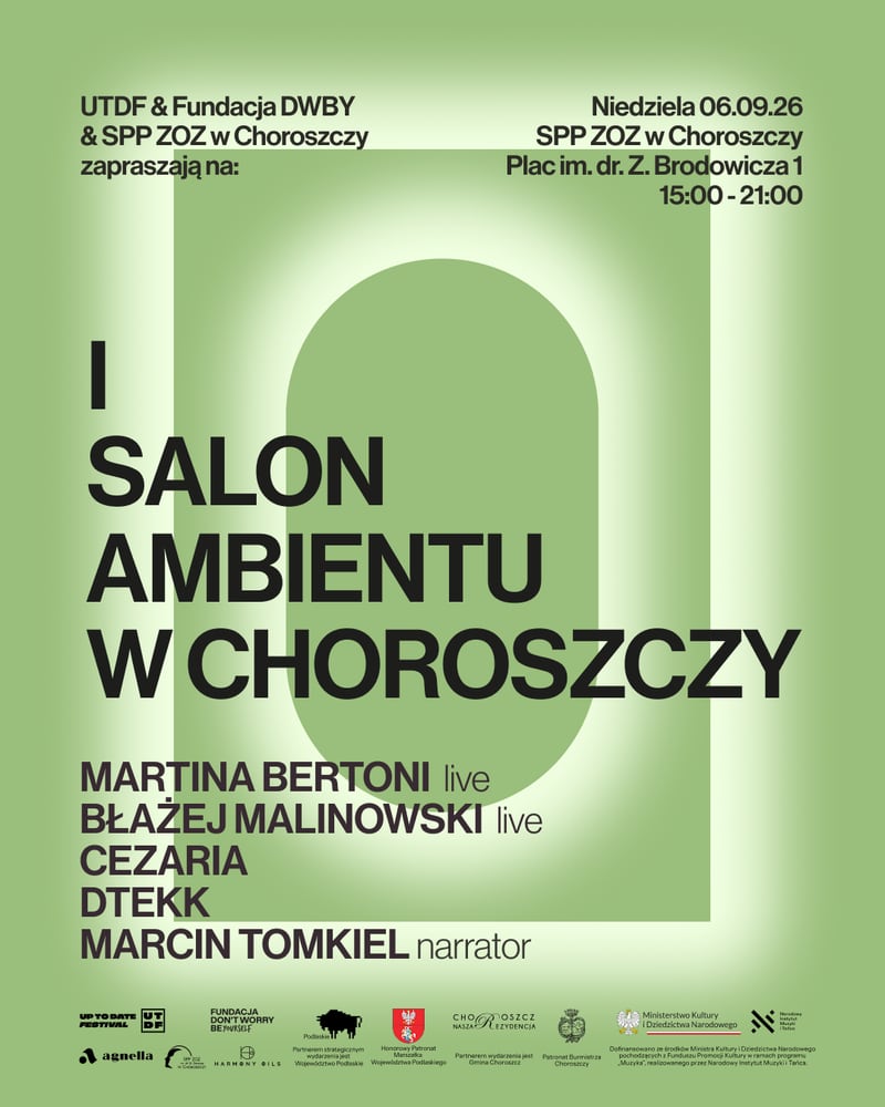 Plakat I Salonu Ambientu w Choroszczy: 6 września 2026, SPP ZOZ w Choroszczy, wystąpią Martina Bertoni, Błażej Malinowski, Cezaria, Dtekk i Marcin Tomkiel